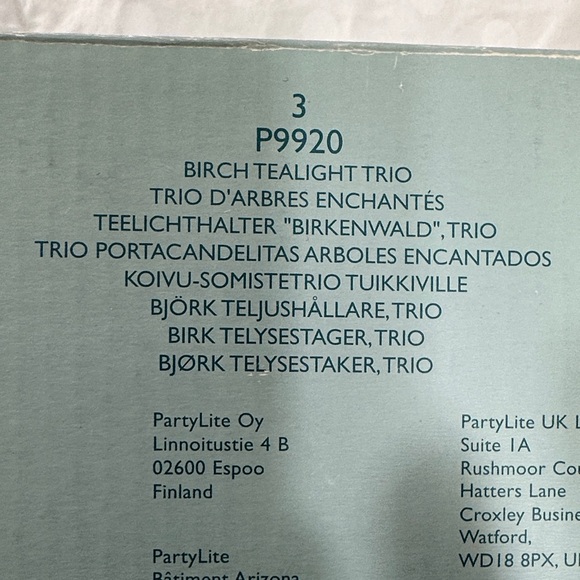 PartyLite White and Black Nature-Inspired votive Trio new in box - Picture 10 of 10